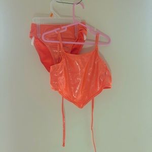 Orange mermaid girls tankini (swimsuit)